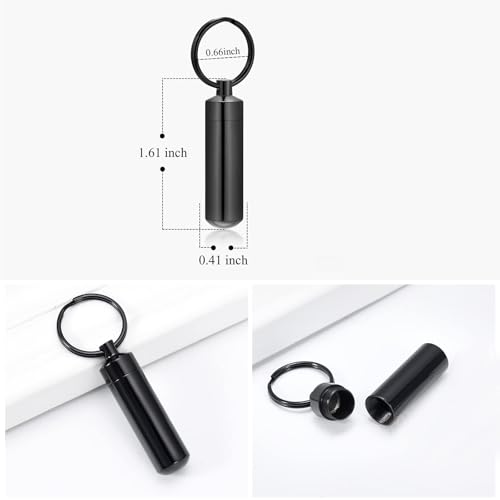Cremation Jewelry Urn Keychain for Ashes for Women Men Cylinder Vial Cremation Urn Necklace Keepsake Ashes Memorial Jewelry,1 Pieces