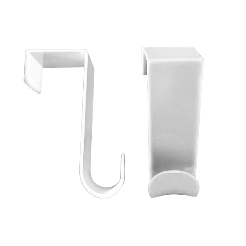 [Australia - AusPower] - 1st Choice Over The Door Hooks 4 Pack, Z-Shaped Door Hanger Hook Reversible Sturdy Over Door Hooks Fits The 1 3/8” and 1 3/4” Door Widths, Plastic Door Hook Hanger for Hanging Clothes, Towels,White 