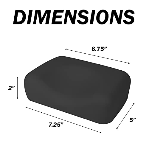 Baagialdic Deluxe Black Contour Tanning Bed Pillow with closed cell foam, designed for neck and cervical support.