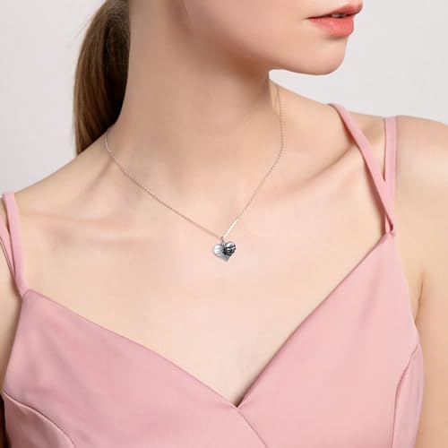 URONE Urn Necklace for Ashes Sterling Silver Urn Pendant Cremation Keepsake Jewellery Memorial Gifts for Women Dog