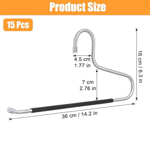 15 Pcs Extended Large Hangers, 14.2 Inch Quilt Hanger Heavy Duty Hangers for Quilts, Comforters, Table Cloths, Pants, Bedding, Drapery, Rugs
