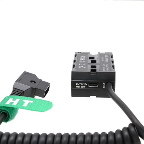 D-tap NP-F970 570 550 USB-C Power Adapter for Monitor Wireless Transmitter Receiver, Atomos Ninja V Shogun, SmallHD FeelWorld Hollyland Light double-sided NPF adapter