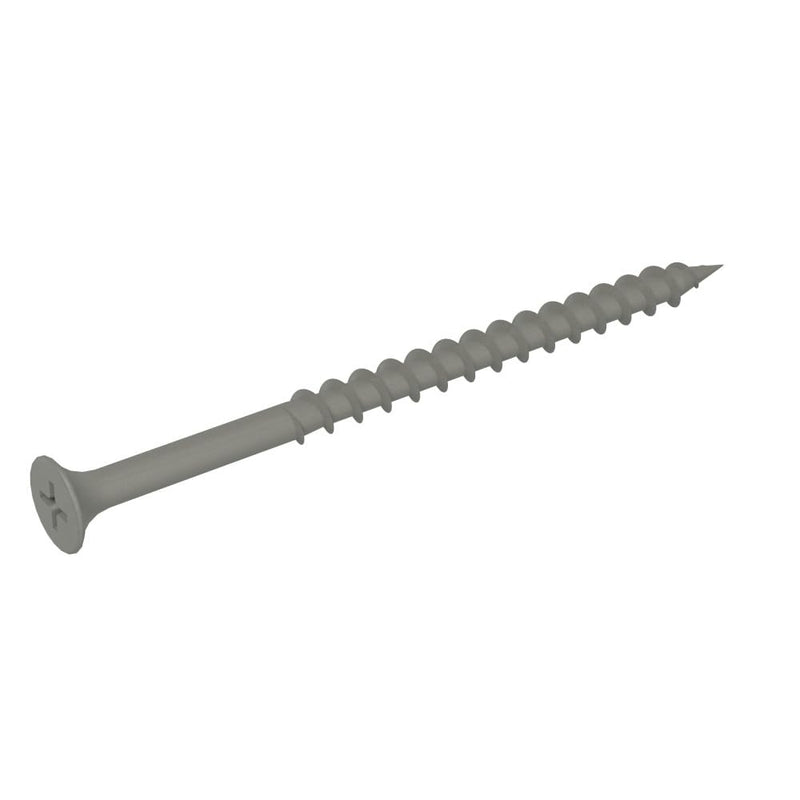 [Australia - AusPower] - Grip-Rite PTN3S1 PG10 Polymer Coated #8 x 3 Coarse Thread Deck Screw, Gray, 1lb Box #8 x 3" 