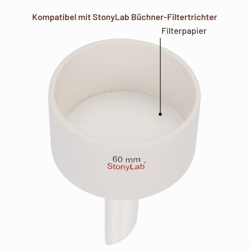 stonylab Quality Filter Paper, 56mm Diameter Fast Speed Cellulose Filter Paper Circles, 25 Micron Particle Retention, 100 Packs 56 mm Diameter White