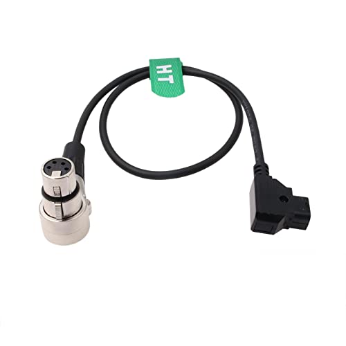 Elbow XLR 4 Pin Female D-tap Coiled Power Cable for Blackmagic URSA Mini Pro, SmallHD 1703 2400 Monitor, Sony F3 F5 Venice, Canon C300 MKIII C700 24"