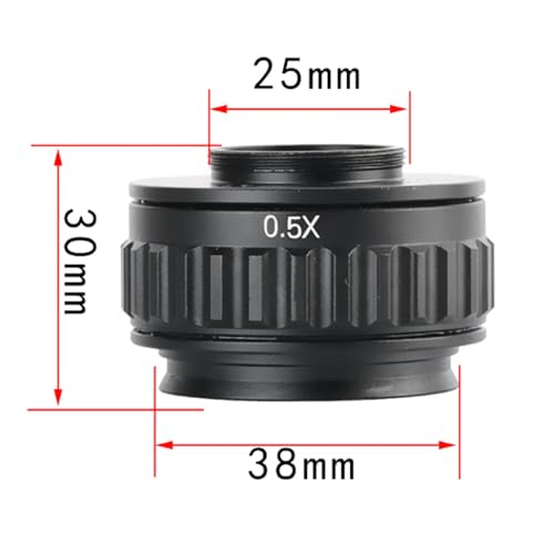 C Mount Adapters Lens 0.5X CTV for Trinocular Stereo Microscope 38MM Interface