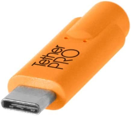 TetherPro USB-C to 2.0 Micro-B 5-Pin, 5Gbps Gen 1, 15' (4.6m), High-Visibility Orange
