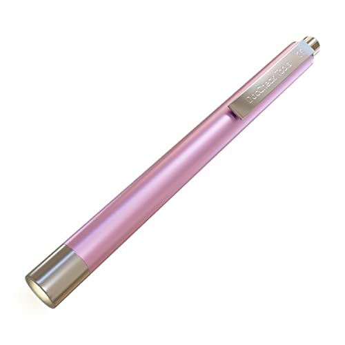 Flashing LED Diagnostic Light - Bright LED, Various Colors, Robust Metal Housing, Clip for Firm Hold, Ideal for Doctors and Nurses (Pink) Pink