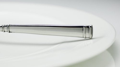 Fortessa Bistro stainless steel serving spoon, 8.9-inch tablespoon in silver, designed for elegant tableware and serving.