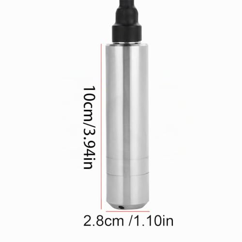 Eujgoov TL231 Ultrasonic Water Level Sensor Stainless Steel Input Level Sensor for Tank, 0-5M Range Depth DC 24V 4-20MA