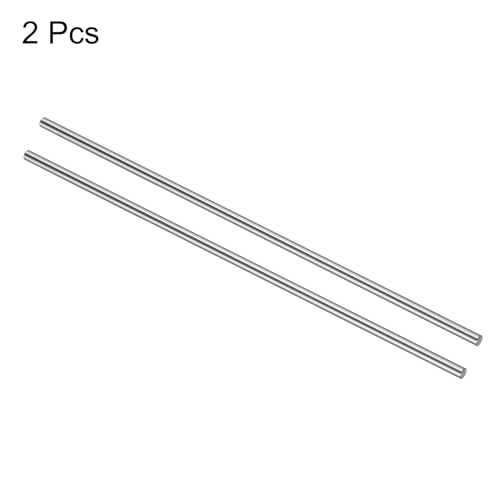 sourcing map 2 Pcs Linear Motion Rod Shaft Guide 8mm x 450mm (0.315" x 17.72") Hardened Chrome Plated Steel Linear Rail Rod for 3D Printer, CNC Machine