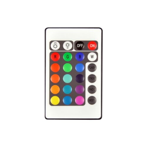 OSALADI DC12V LED Controller with 24 Buttons RGB Remote Control for SMD 5050 LED Strips, Wireless Control of Brightness and Color Changing for Lighting Applications