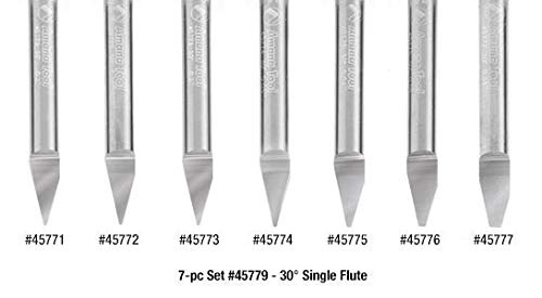 Amana Tool - 45761 Solid Carbide 60° Engraving 0.010 Tip Width x 1/4 Shank x 2"