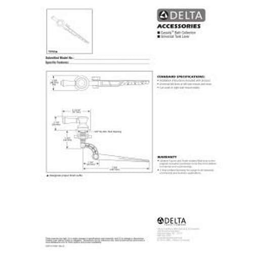 Delta Faucet 79760-SS Cassidy Tank Lever-Standard Handle, Stainless, 2.19 x 10.13 x 2.19 inches