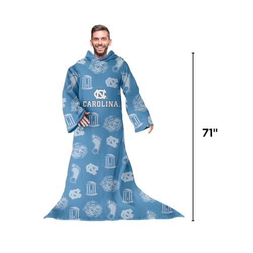 Snuggie The Original Wearable Blanket with Sleeves | Super Soft Fleece | As Seen on TV | Officially Licensed Gear North Carolina Tar Heels