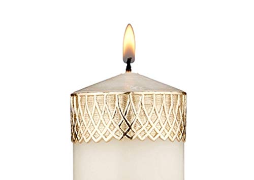 CB Church Supply Hand-Decorated Devotional Candles with Gold Wax Framed Image Will & Baumer Family Prayer Candle, 8-Inch, Divine Mercy