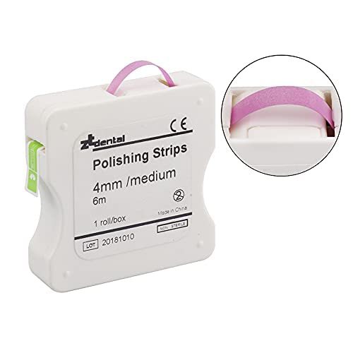 [Australia - AusPower] - Dental Polishing Strips | Abrasive Finishing 4mm x 6M for Interproximal Teeth Cleaning Care | Whitening, Deep Sanding and Grinding (Pink) Pink 