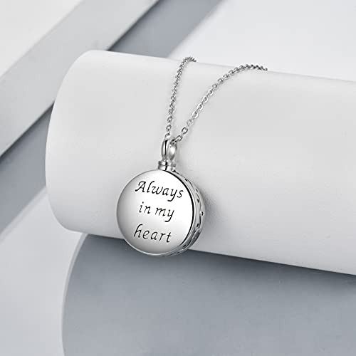URONE Urn Necklaces for Ashes 925 Sterling Silver Urn Pendant Memory Cremation Jewelry for Ashes for Women Men Celtic Knot Tree
