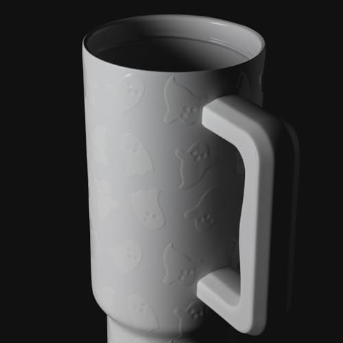 Simple Modern 40oz Leak-Proof Ceramic Lined Tumbler with Handle | Ghosts Halloween: Cute Ghosts 40 Ounces 40oz | Signature