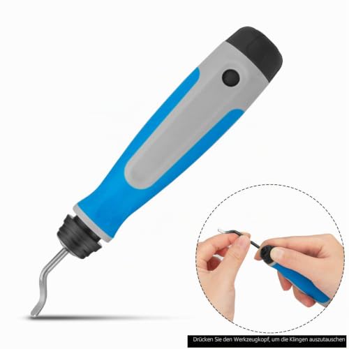 STARVAST Universal Deburring Tool with 15 Replacement Blades, 360° Rotating Blade Cutting Tool for 3D Printers, Plastic, Aluminum and Stainless Steel (1 Tool + 15 Blades)
