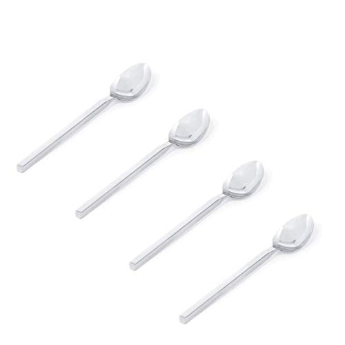 Alessi Dry Mocha Coffee Spoon, Set of 4, Silver 3.00 x 12.50 x 10.00 cm