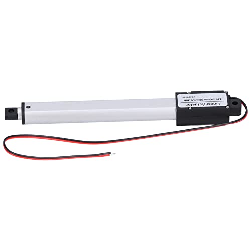 DC 12V Linear Actuator 100mm Stroke High Speed Electric Mini Linear Motion Actuator with Internal Limit Switch Low Noise 20N Thrust 30mm/s for Industrial Agricultural Machinery Lifting