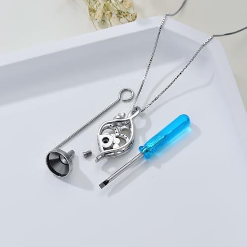 Urn Necklaces for Ash for Women Women Girls 925 Sterling Silver Paw Print Infinity Pendant Cremation Jewelry Reminder Forever in My Heart Pet Ash Keepsake