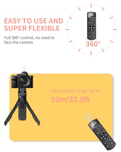 Hanpusen Rechargeable Camera Remote Control for Nikon ZR,Z6III Update Black for Nikon
