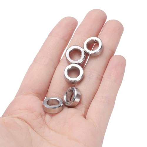 uxcell 50-piece stainless steel spacers, 5/16-inch bore, 1/2-inch OD, 3/16-inch length, round screw bushings