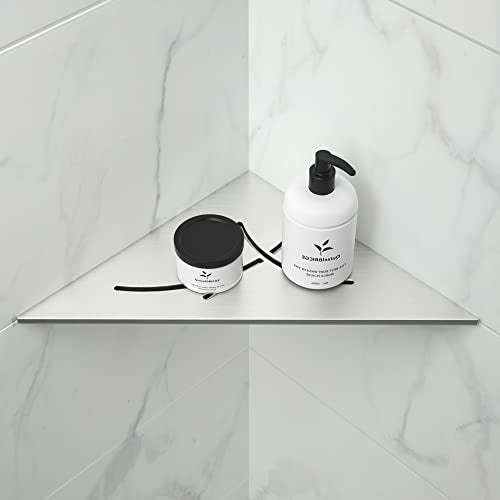 Corner Shower Shelf 10" Triangular Heavy Duty Shelf Brushed 10"-1 Pack