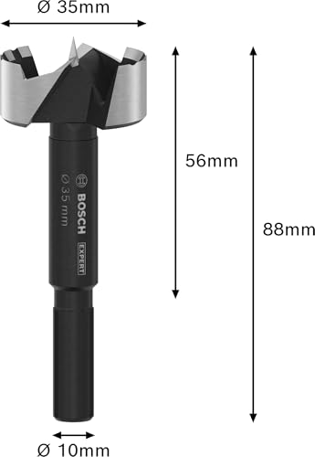 Bosch 1 x Expert Wood Forstner Drill Bit (for Softwood, Hardwood, Diameter 35.00 mm, Professional Accessories Drill, Screwdriver) Ø 35 mm .NEW Version