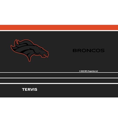 Tervis Traveler NFL Denver Broncos - Night Game Triple Insulated Tumbler Travel Cup Keeps Drinks Cold & Hot, 20oz, Stainless Steel Multicolor