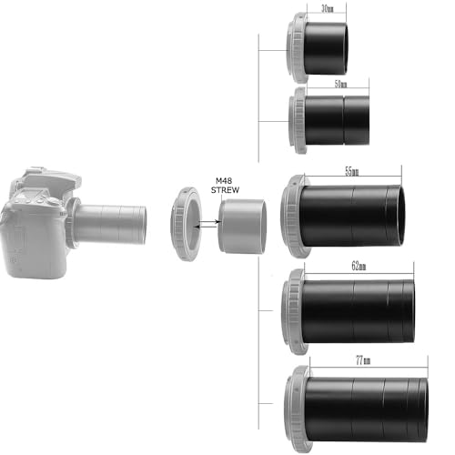 M48 2-Inch Extension Tube Kit - 5/7/15/20/30mm Rings - M48×0.75