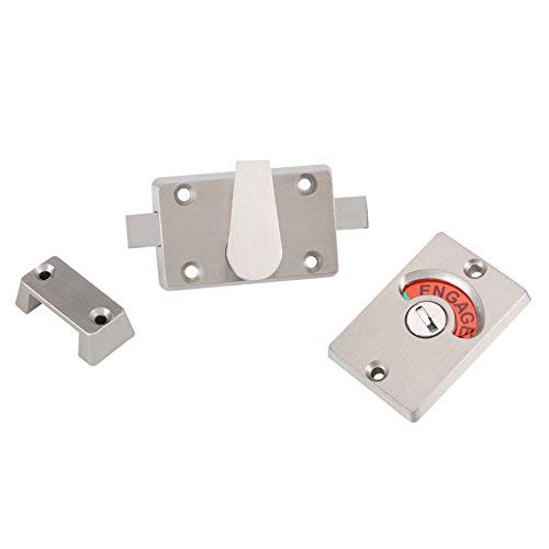 Fdit Latch Indicating Lock Stainless Steel Bolt Door Lock Indicator Bolt Vacant/Engaged Bathroom Wc Public Restroom Toilet Privacy Partition Door Lock Latch
