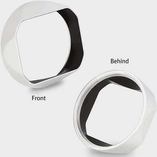Haoge Metal Square Lens Hoods for Leica Q3-43 Q3 Camera Accessories Silver LH-LQ343W Sliver Square