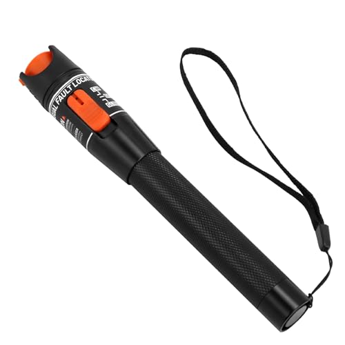 QWORK Fibre Optic Cable Tester 10mW 10KM Strong Laser Pointer Visual Troubleshooting - Compatible with 2.5 mm LC SC FC Includes 1.25 mm FC to LC Adapter
