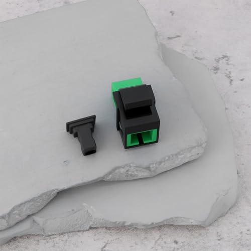 SG Store SC to SC APC Fibre Optic Adapter Module Single Mode Simplex Coupler Keystone Jack Pack of 2