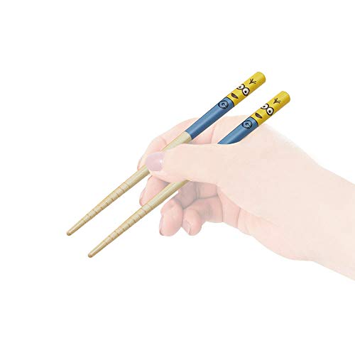 Skater ANT2T-A Bamboo Chopsticks, 3 Pairs Set, 6.5 inches (16.5 cm), Minion 16.5cm