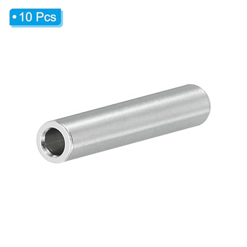 PATIKIL M5 aluminum spacers, 5.2mm ID x 8mm OD x 30mm length, round metal screw standoffs