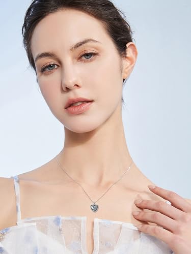 Cremation Necklace for Ashes 925 Sterling Silver Pet Paw/Butterfly Memorial Cremation Keepsake Pendant Jewelry Women Keepsake Bereavement Gift C1-Pet