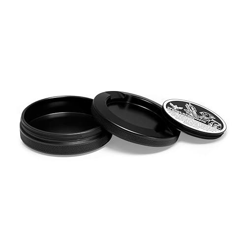 Metal Can | Metal Container for Pouches | Aluminum Used Pouch Storage Tin | Airtight O-Ring Moisture Odor Proof EDC Pocket Tin | The General Edition (Black) Black
