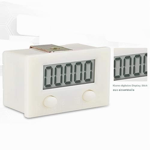 DIGITEN Punch Digital Counter, 5 Digit Counter Totalizer with Magnetic Induction Switch, Electronic Tally Counter 0-9999 Digit Forward Digital Counter, LCD Gauge Forward People Door Counter