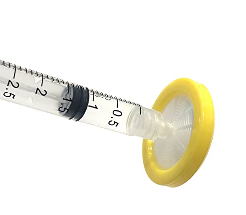 Advangene sterile MCE 0.45μm 30mm yellow syringe filter, 30-pack