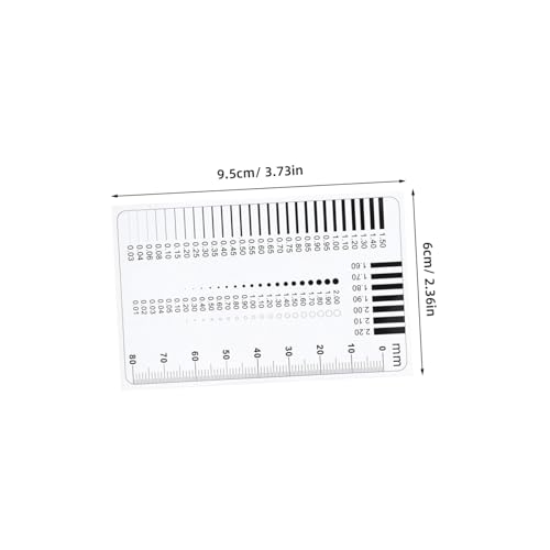 High-precision measuring ruler for crack width testing in concrete, transparent plastic ruler with clear scales for scratches and stain detection, portable tester for surface inspection