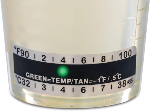 Sterile Urine Cup / Sample Cup Screw Top 120ml with Temperature Indicator Pack of 5