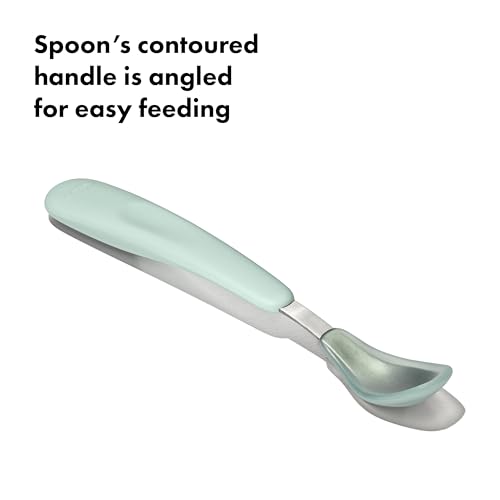 OXO Tot Feeding Spoon Set with Soft Silicone - Opal and Blossom (Pack of 3) 2 Count (Pack of 3)