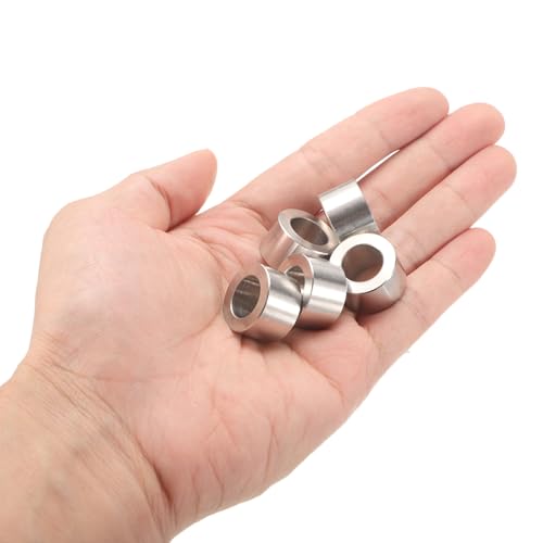 uxcell 12pcs Stainless Steel Spacer 12mm Bore x 20mm OD x 12mm Length Screw Bushing Plain Finish Round Metal Spacer for M12 Screws Bolts and Rods Silver Tone