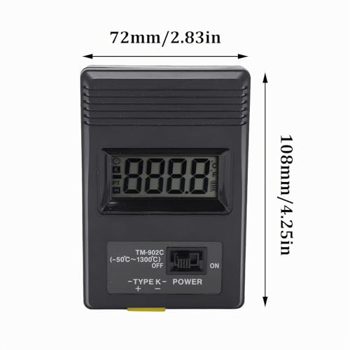 Thermometer Sensor, Digital Thermometer LCD High Precision Industrial Temperature Sensor Standard K Connection Portable Temperature Humidity Monitor