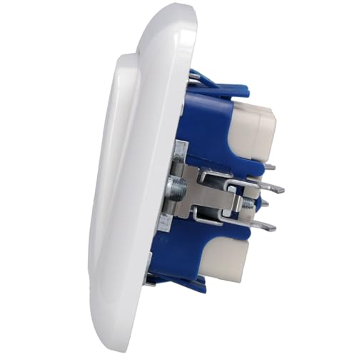 Busch-Jaeger Toggle Switch Set: 2000/6 US Toggle Switch + 2506-214 Rocker Switch + 2511-214 Single Frame Alpine White Reflex SI