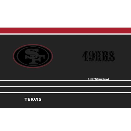 Tervis Traveler NFL San Francisco 49ers - Night Game Triple Insulated Tumbler Travel Cup Keeps Drinks Cold & Hot, 20oz, Stainless Steel Multicolor